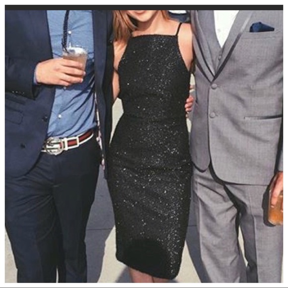 H&M Collection Black Sparkle Lotte Wiggle Dress - Picture 2 of 5